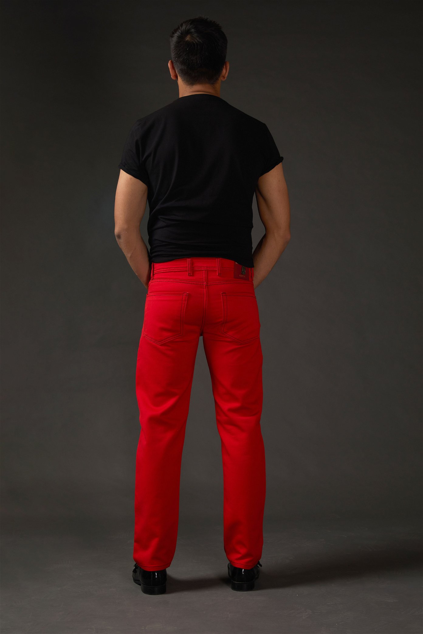 Single Red Color Relax Fit Jeans - Rohit Bal