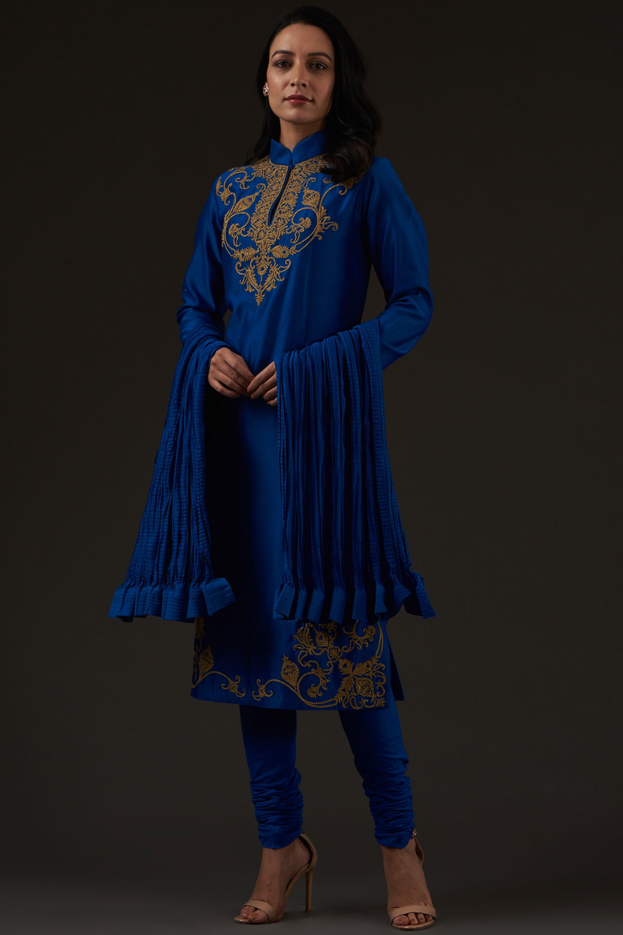 Embroidered on sale straight kurta