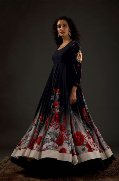 digital print anarkali