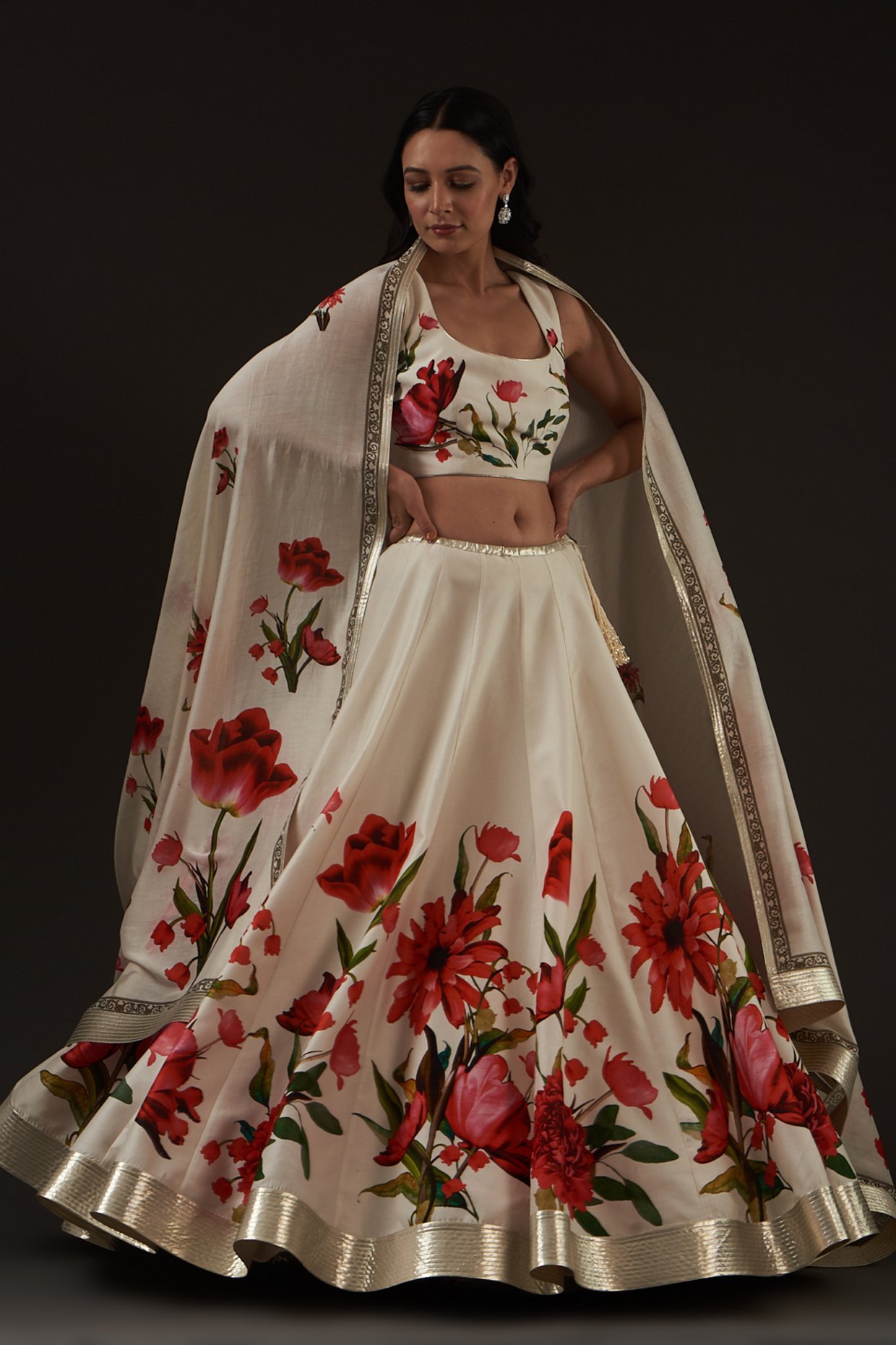 Launching New Designer Wedding Wear Look Chanderi Cotton Material Lehe –  Sareevillahub