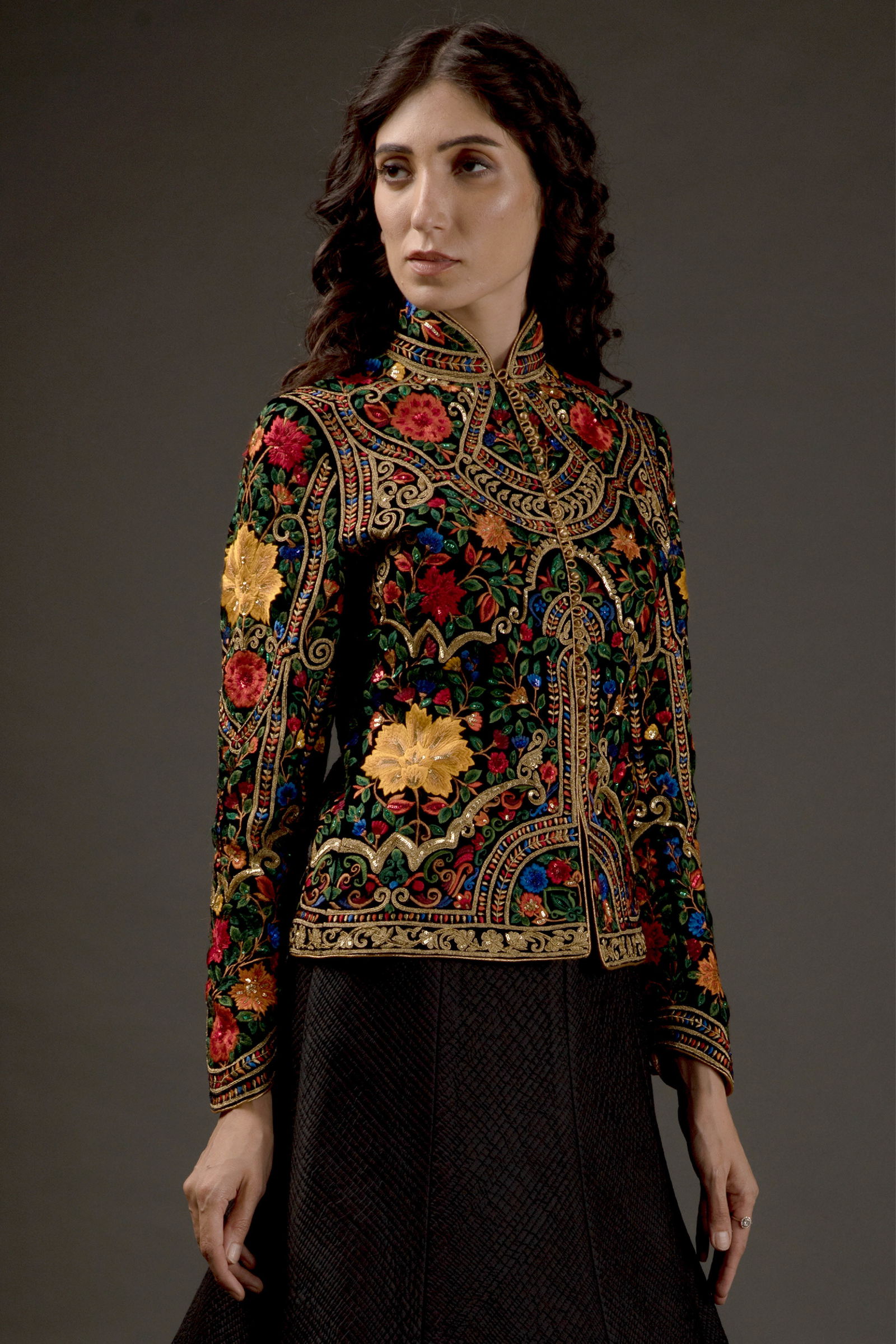 Short hotsell embroidered jacket