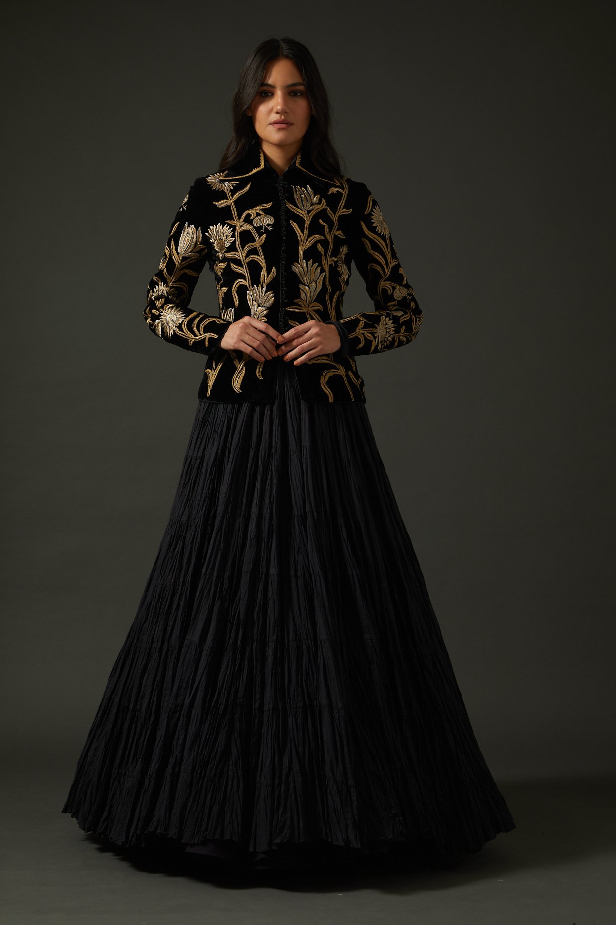 Women Flared Kurta Designer Jacket Printed Long Gown Partywear Anarkali  Kurti | eBay