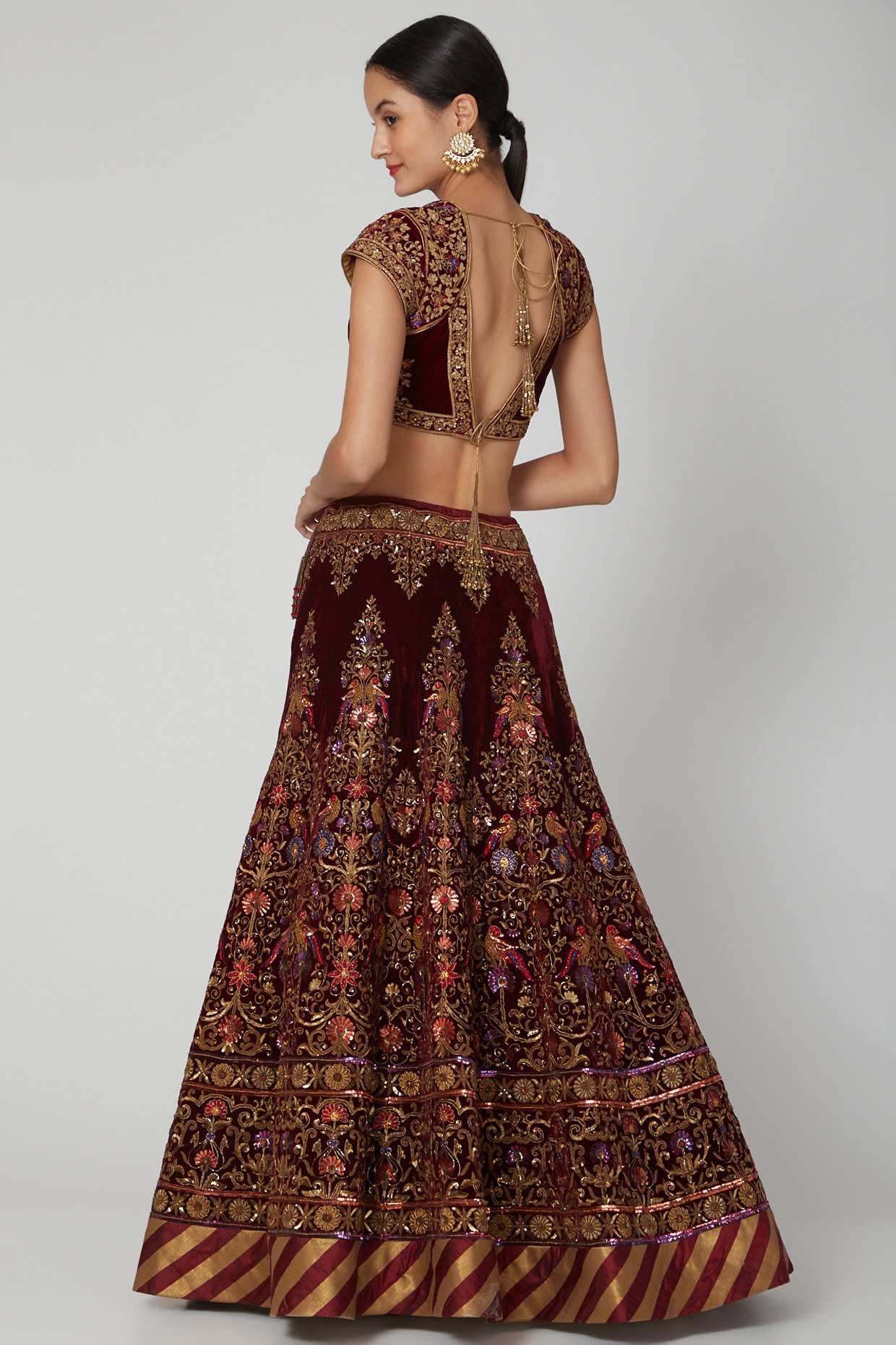 Shop Bollywood Inspired Maroon color Mulberry silk lehenga from India and  get Free delivery | Indian bridal wear, Indian wedding dress, Bridal lehenga