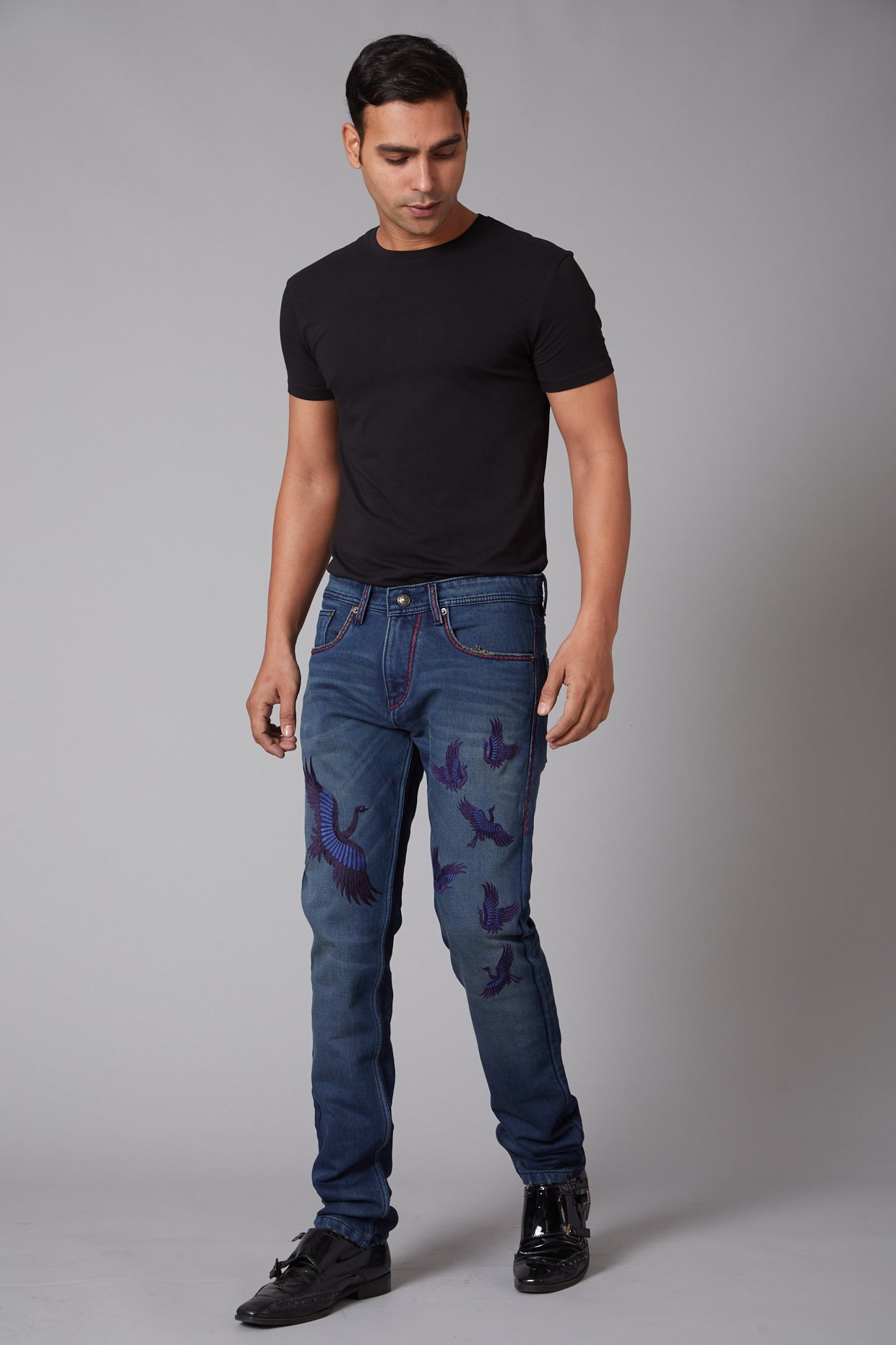 Two Tone Straight Fit Jeans – Bluer